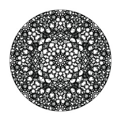 Vector round abstract circle. Mandala style.