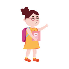 schoolgirl with book