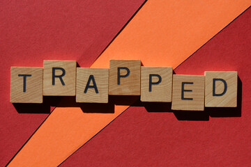 Trapped, word as banner headline