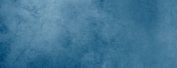 Blue textured concrete wide background
