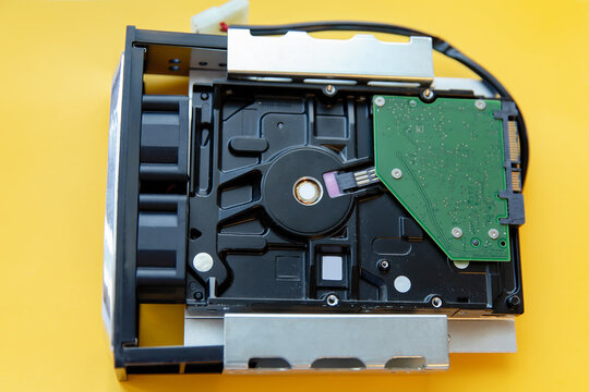 The cooling system of hard drives in the computer.