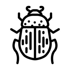 beetle bug egypt line icon vector. beetle bug egypt sign. isolated contour symbol black illustration