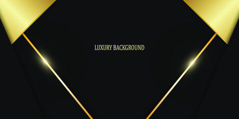 Black and gold luxury background. Vector illustration.