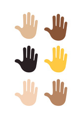 set of hand emojis vector