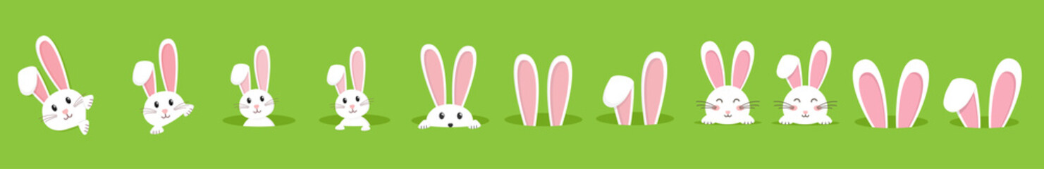 Easter rabbit, easter Bunny. Vector illustration.