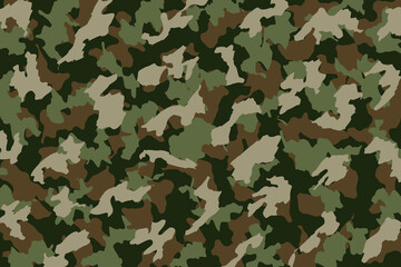 Khaki Camouflage Military Style Authentic Background Template - Green and Brown Khaki on Similar Backdrop - Wallpaper Graphic Design