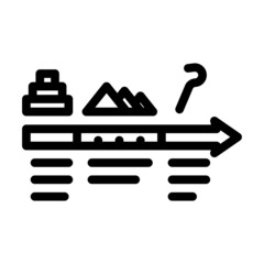 civilization egypt line icon vector. civilization egypt sign. isolated contour symbol black illustration