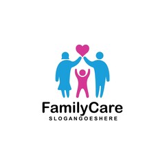 Family care Logo Template Design Vector. Design concept for health service and business