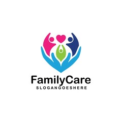Family care Logo Template Design Vector. Design concept for health service and business