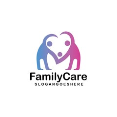 Family care Logo Template Design Vector. Design concept for health service and business