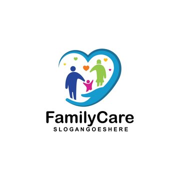 Family care Logo Template Design Vector. Design concept for health service and business