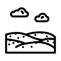 sahara desert line icon vector. sahara desert sign. isolated contour symbol black illustration