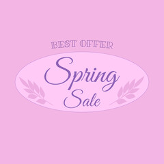 Spring Sale. Best offer. Vector Art, Icons, Graphics