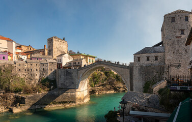 Fototapeta na wymiar The Old Bridge in the city of Mostar, Bosnia & Herzegovina