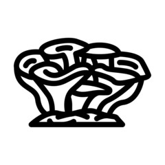maitake mushroom line icon vector. maitake mushroom sign. isolated contour symbol black illustration