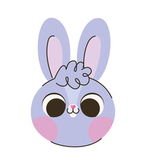 purple bunny illustration