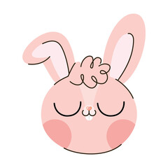 happy pink bunny