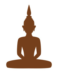 meditating monk silhouette