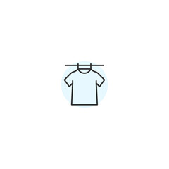 Shirt tshirt line icon. Clothes sport textile product 