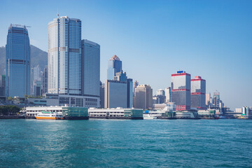 Fototapeta na wymiar Day city view of Hong Kong.
