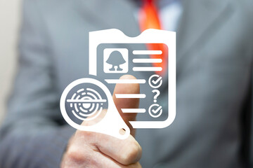 Concept of KYC Know Your Customer Technology. KYC Security Protocol Financial Client Authentication.