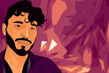 una noche en al ciudad junto a las palmeras  