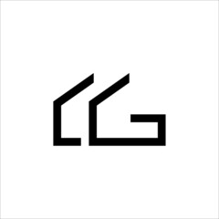 initials CG house. Property and real estate logo vector.