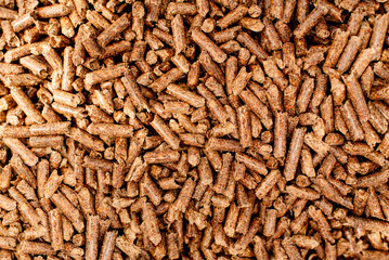 Wood pellets as sustainable fuel for heating.