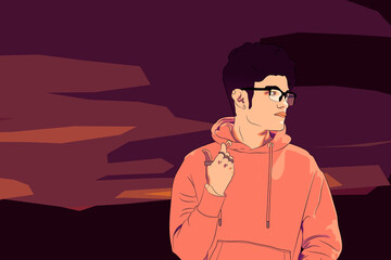 un anochecer cerca del mar bajo las palmas