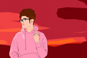 un anochecer cerca del mar bajo las palmas