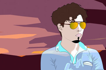 un anochecer cerca del mar bajo las palmas