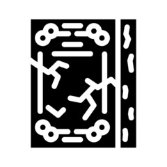 old vintage book glyph icon vector. old vintage book sign. isolated contour symbol black illustration