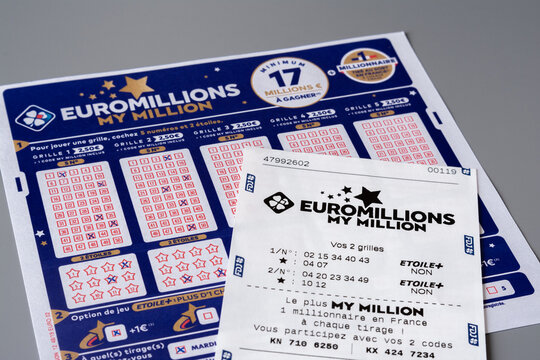 Euromillions. Bulletin et reçu de la Française des jeux.