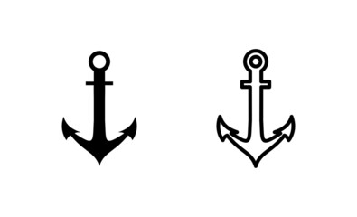 Anchor icon vector. Anchor sign and symbol. Anchor marine icon.