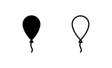 Balloon icon vector. Party balloon sign and symbol