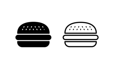 Burger icon vector. burger sign and symbol. hamburger