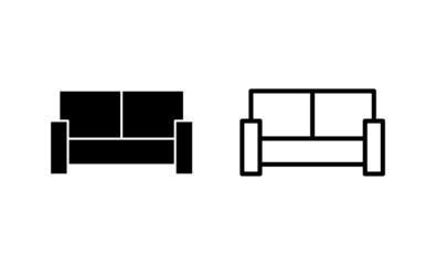 Sofa icon vector. sofa sign and symbol. furniture icon