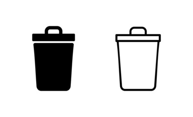 Trash icon vector. trash can icon. delete sign and symbol.