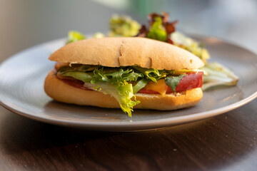 Small Finger Sandwich and Garden Salad