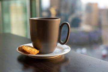 A Mug of Coffee with Cookies