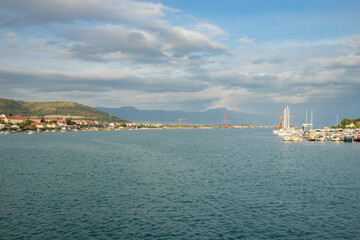 Coast of old town of Trogir in Croatia