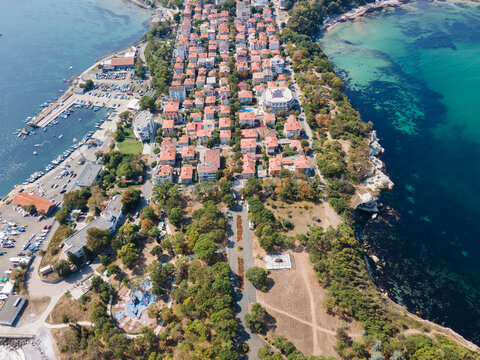 Aerial view of Town of Tsarevo, Bulgaria