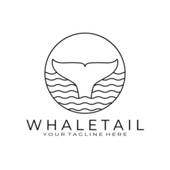 whale tail logo, vector, illustration, design