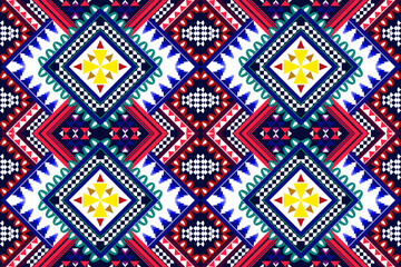 Geometric abstract ethnic patterns design. Aztec fabric carpet mandala ornament chevron textile decoration wallpaper. Tribal native traditional ethnic embroidery vector illustrations background 