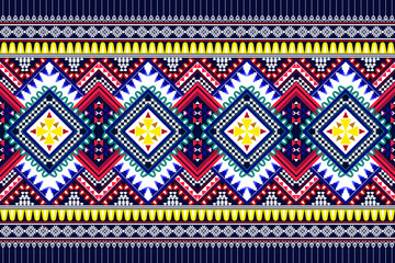 Geometric abstract ethnic patterns design. Aztec fabric carpet mandala ornament chevron textile decoration wallpaper. Tribal native traditional ethnic embroidery vector illustrations background 