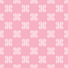 Abstract butterfly seamless repeat pattern, pink color background