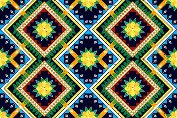 Geometric abstract ethnic patterns design. Aztec fabric carpet mandala ornament chevron textile decoration wallpaper. Tribal native traditional ethnic embroidery vector illustrations background 