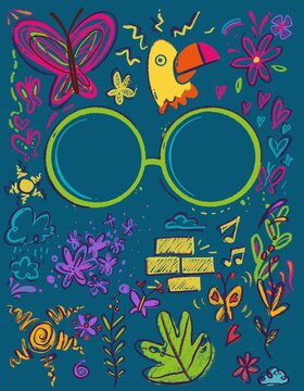 encanto pattern floral butterfly sun