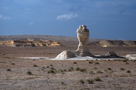 Limestone rock formation in western Kansas. 