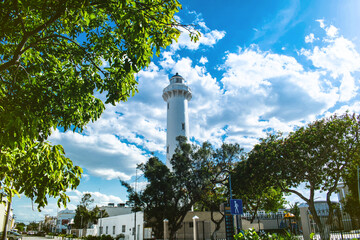 Panorama del faro de Progreso, Yucatán 
